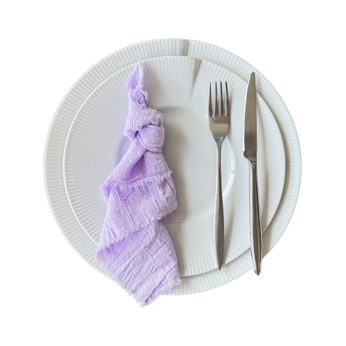 Serviette gaze de coton Parme 30 x 30 cm